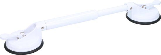 Vivamore handgreep uitschuifbaar - wit - met zuignappen - 45 cm