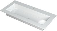 Wastafel INK Kraft Wastafel Enkele Bak 1 Kraangat - 1000x450x10 mm - Glans Wit