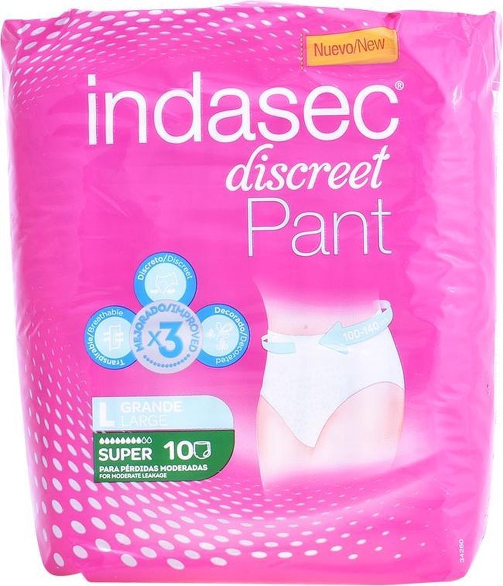 Indasec Pant Super Talla Gande 10 Uds