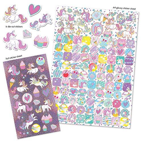 Paper Projects 01.70.22.010 Eenhoorns Mega Sticker Pack, 29,7 cm x 21 cm