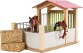 Kids Globe Paardenbox Hout 1:24 - Kleurenmix