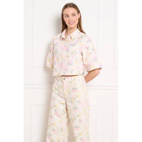 LOLALIZA gebloemde blouse ecru