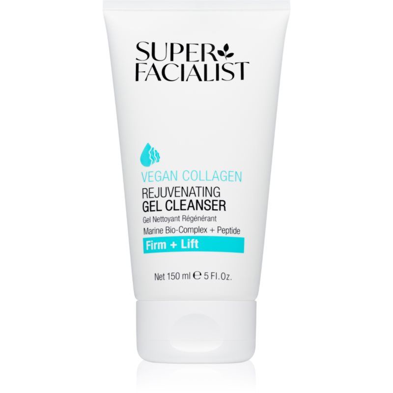 Super Facialist Vegan Collagen Rejuvenating Gel Cleanser with Marine Bio-Complex Seaweed and Hyaluronic Acid 150ml
