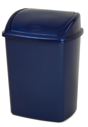 Vepa Bins Afvalbak met swingdeksel, 50 liter, blauw, VB 009325