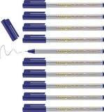 edding 89 fineliner - blauw - doosje van 10 stuks - extra-fijne ronde punt 0.3 mm