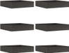 vidaXL Gazonrand - 6 stuks - 60 x 60 x 13 cm - Staal - Zwart