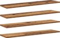 vidaXL Étagère 3 niveaux 4 pièces 80 x 20 x 1,5 cm bois composite