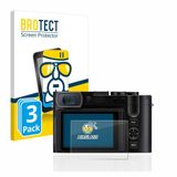 BROTECT Screenprotector 3 Pièces pour Leica Q3 / Q3 43 Verre de Protection Transparent