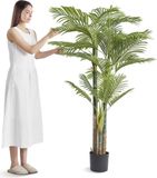Kunstpalm goudkleurig 2 meter hoog kunstplant PE-materiaal anti-kantelbescherming