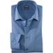OLYMP Luxor modern fit overhemd - middel blauw - Strijkvrij - Boordmaat: 39