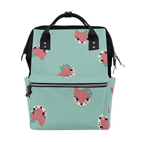 MONTOJ Leuke Meisje Vos Met Bow canvas Reistas Campus Rugzak