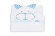 Ti TIN Badhanddoek voor baby's, 100 x 100 cm, zacht, comfortabel, absorberend, 100% katoen, badstofmotief, kleur donkerblauw en wit, 320 g/m²