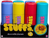 Chillfactor STUFFS. Trendy Zelfzorg Toycessories. Stuffie met sleutelhanger & bijpassende lippenbalsem Set, STIJLEN KUNNEN VERSCHILLEN