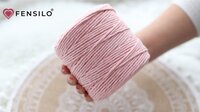 3mm x 200m Pastel Pink macramé katoenen koord Macrame Touw | kleuren om mee te knutselen | Garen voor Wandkleed en Plantenhanger Zelf Maken | Dromenvanger | engel van macramé