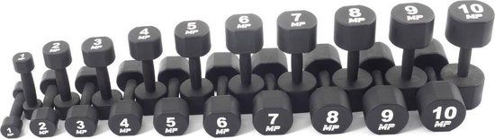 Muscle Power PU Dumbbell Set - 20 x 1-10 kg - Matzwart