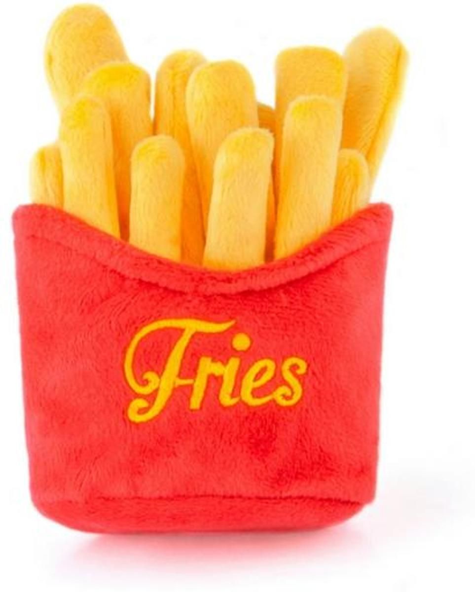 PLAY Pluche Friet Met Geluidjes en Onderdelen 11CM X 7CM X 12CM