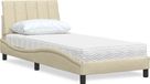 Maison Exclusive - Lit avec matelas « Hanko » crème 90 x 200 cm en tissu