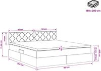 vidaXL Opbergbed met hoofdeinde, donkerblauw, 180 x 200 cm, fluweel