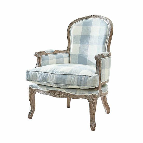 LOBERON Quintelais fauteuil wit/blauw