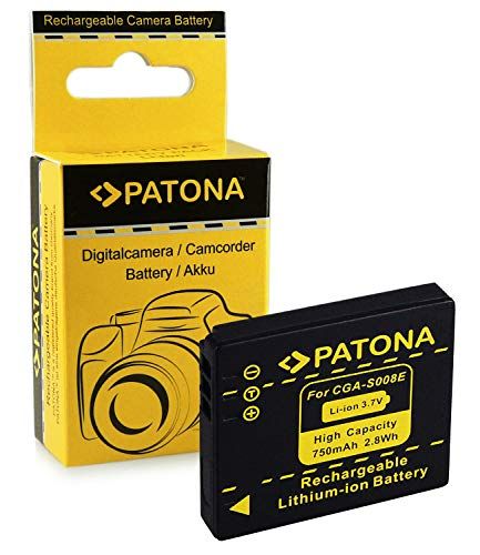 Patona Batterij CGA-S008E compatibel met Panasonic Lumix DMC-FS3 FS20 FX500