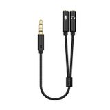 AISENS A128-0416 audio kabel 0,25 m 3.5mm Mannelijk naar 2 x 3.5mm Vrouwelijk Zwart
