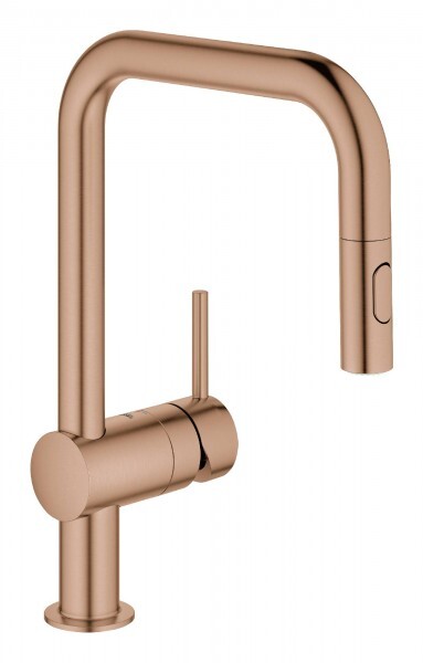 GROHE Keukenmengkraan Minta Met uittrekbare tuit 1 gat 353mm