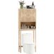 Meuble WC dessus de toilette meuble toilettes WC rangement avec placard à double porte étagères 66 x 25 x 168 cm