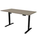 Sedero Elektrisch verstelbaar bureau - 140x80 cm - Single motor - Zwart / Taupe
