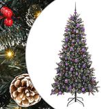 vidaXL Kunstkerstboom met 300 LED Groen 210 cm PVC en Plastic en Staal