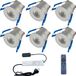 Velvalux LED Veranda Spot Complete Set - 6 Stuks - 3W - Natuurlijk Wit 4000K - Dimbaar - Waterdicht IP65 - Inbouw - Rond - Mat Zilver - Aluminium - 12V