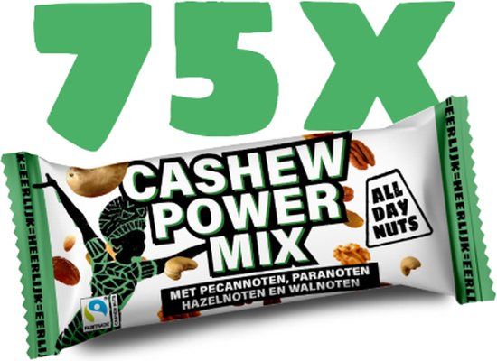 All Day Nuts Cashew Powermix - Portiepack - X75