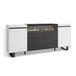 Skraut Home | Sideboard, highboard | commode, commode kast | 200x87x35cm | 4 deuren | elektrische open haard afmetingen | industrieel design | moderne stijl | wit en zwart