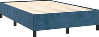 vidaXL Boxspringbed met matras, donkerblauw, 120x190 cm, fluweel