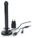 Aplic Antenne DVB-T2 active, antenne intérieure HDTV numérique avec gain de 25 dBi, pied magnétique, câble de 4 mètres, connecteur coaxial et alimentation USB, antenne bâton, noir
