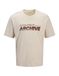 JACK & JONES JJBRAT TEE SS CREW NECK Homme L Coton Moonbeam