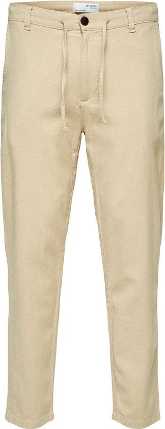 Selected Homme Heren Chino Broek SLHCOMFORT-BRODY LINEN Katoen/Linnen M