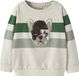 NAME IT Jongens Sweaters - 104 - Katoen - Lange mouw - Ronde hals - Gestreept - Peyote Melange