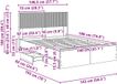 vidaXL Bedframe met opbergruimte en hoofdbord Wit 140 x 190 cm