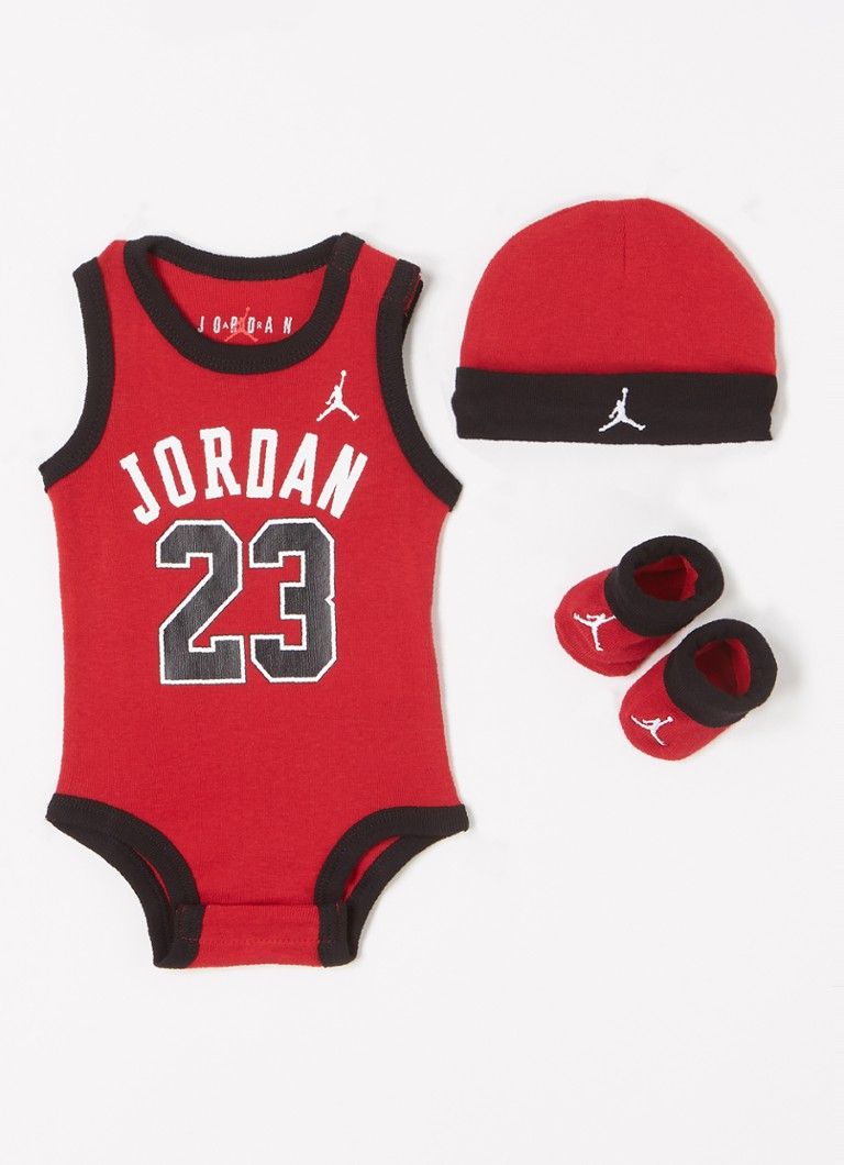Nike Jordan 23 Giftset - Romper, Muts & Babyslofjes - 3-Delig