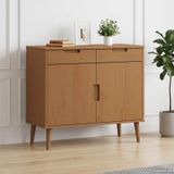 vidaXL Dressoir MOLDE Karamel 90 x 40 x 80 cm