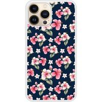Apple Siliconen hoesje compatibel met iPhone 13 Pro Max Hibiscus Vintage