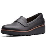 Clarks Sharon Gracie Teenslipper Vrouwen Leer Zwart Maat 41