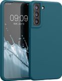 kwmobile telefoonhoesje geschikt voor Samsung Galaxy S22 Plus - Hoesje met siliconen coating - Smartphone case in mat petrol