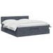 vidaXL Ottoman bed met matras Donkergrijs 180 x 200 cm Fluweel