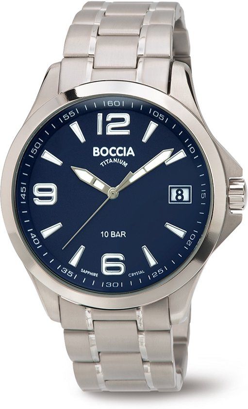 Boccia Titanium Boccia 3591-03 horloge heren - zilver - titanium