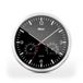 Mebus Wandklok met thermometer en hygrometer / zilver frame / zwarte wijzerplaat / 25cm diameter / rond / model: 56731 / kleur: zilver, zwart