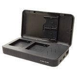 Powercase DMW-BLG10 - Chargeur double, banque d'alimentation et étui de rangement en 1