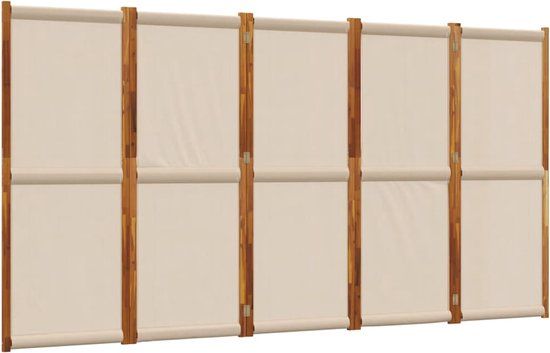 vidaXL Kamerscherm met 5 panelen 350x180 cm taupe