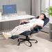 Fauteuil de bureau massant, fauteuil de bureau à hauteur réglable, dossier inclinable et télécommande filaire, bleu