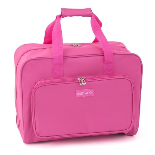 Hobby Gift Exclusieve Naaimachine Tas PVC Gevoerde Draagtas Extra Accessoires Opslag 20 x 43 x 37cm, roze